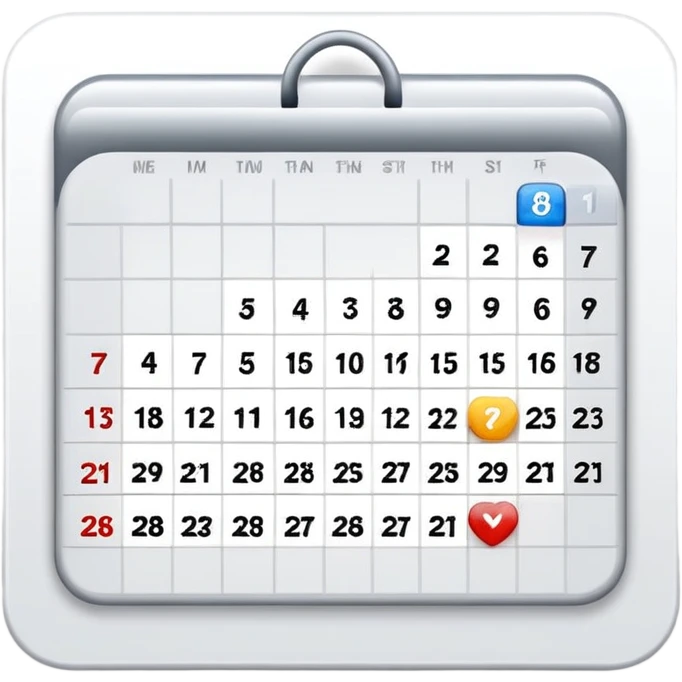 Date calendar emoji