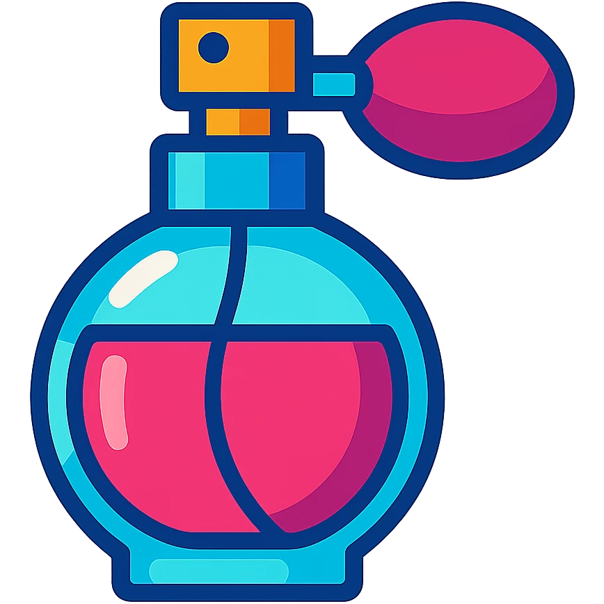 vibrant toon style perfume bottle emoji