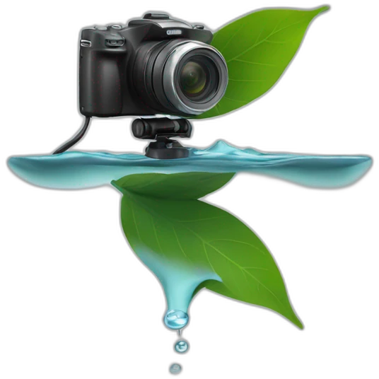 ptz-camera-recording-leaf-on-water-flow emoji