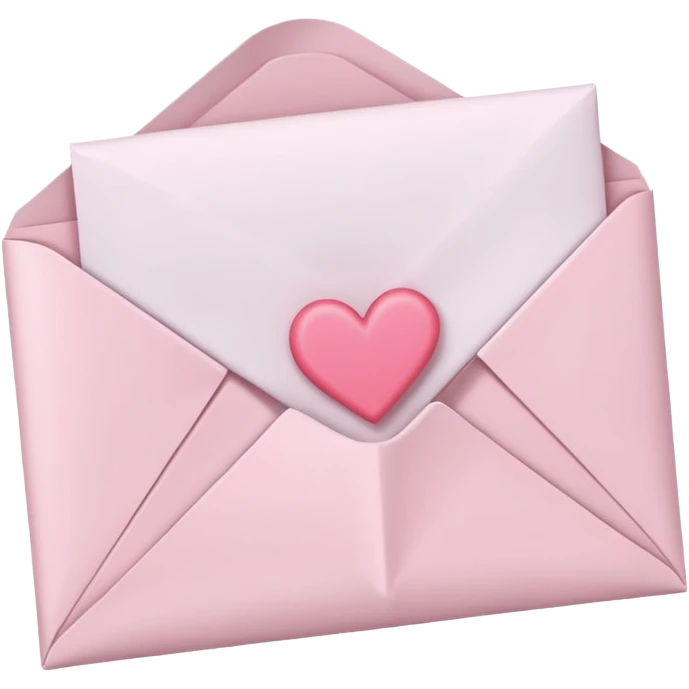 light pink love letter emoji