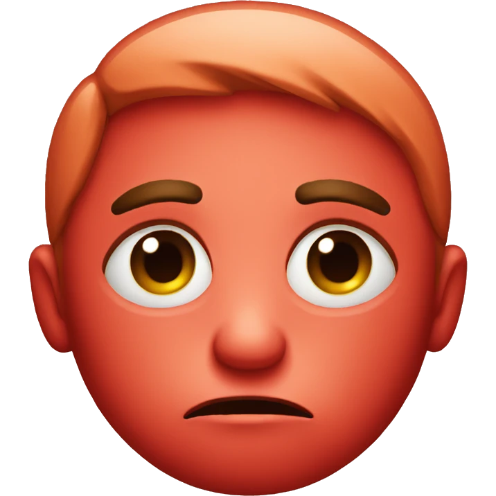 Red sad face emoji