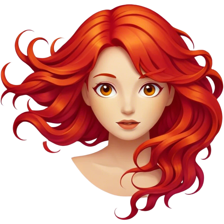 Woman with red hair emoji