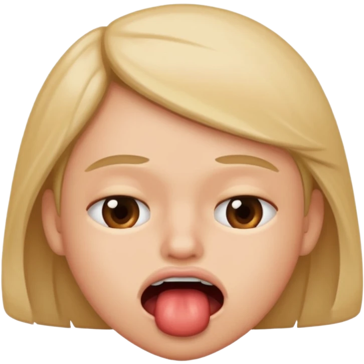 Lip biting emoji