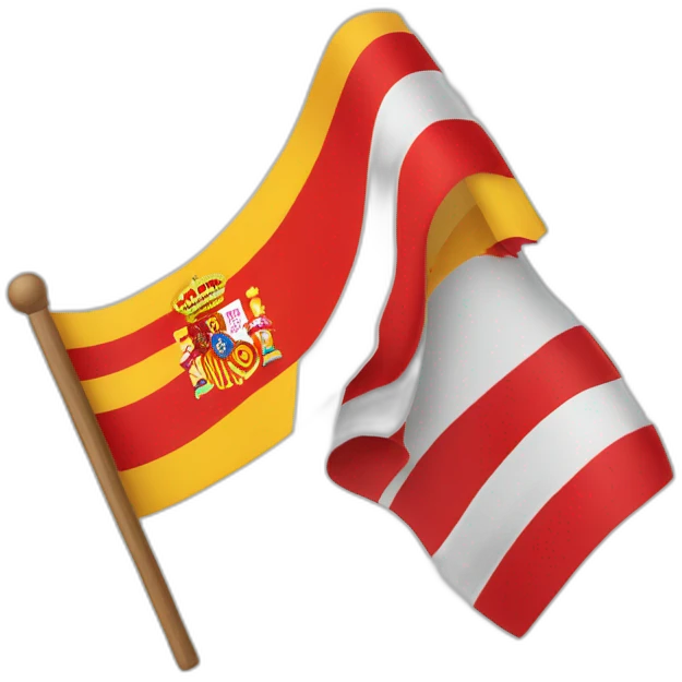 bandera parte izquierda españa parte derecha marruecos  emoji