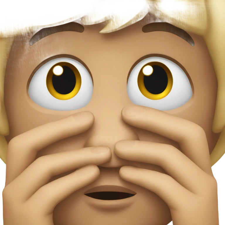 Sad but scared emoji