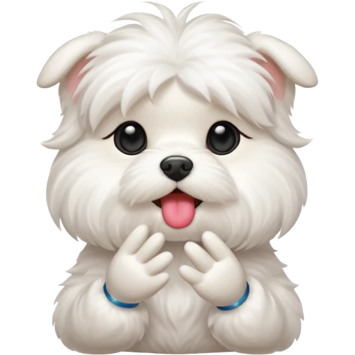 maltese blowing a kiss emoji