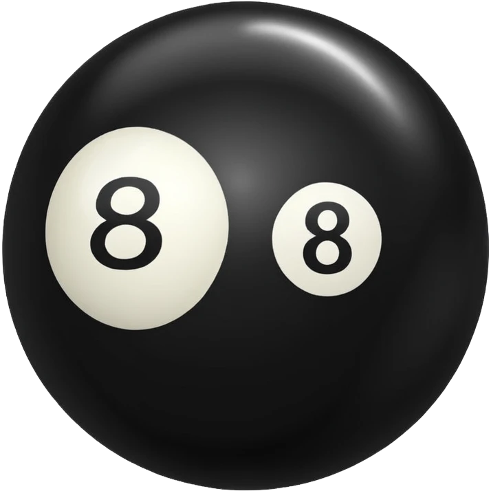 create emoji with the themes of heyball - chinese eight ball emoji