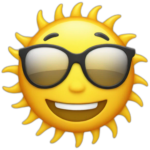 Sun smiley emoji