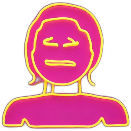 Juicy booty neon sign style man  emoji