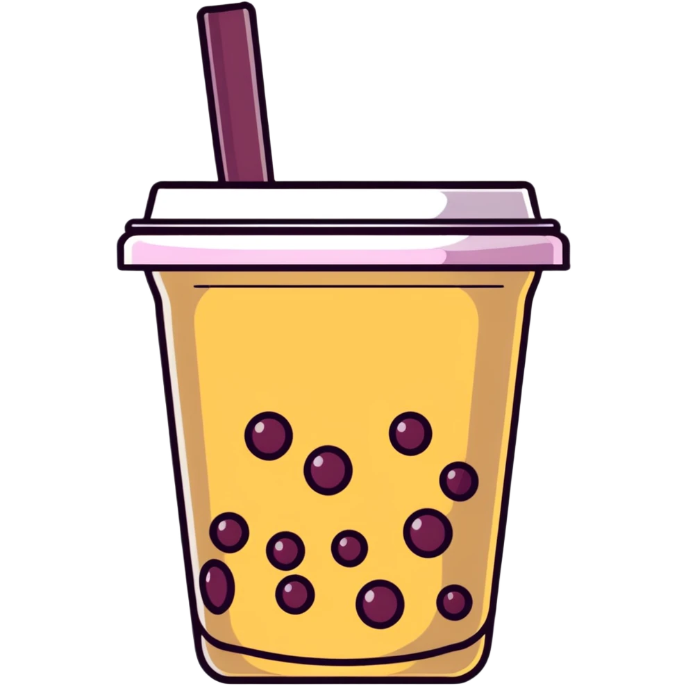 bubble tea with tapioca pearls emoji