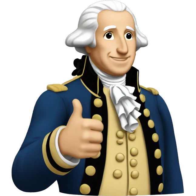 George Washington thumbs up emoji