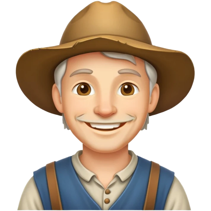 medieval farmer smiling emoji