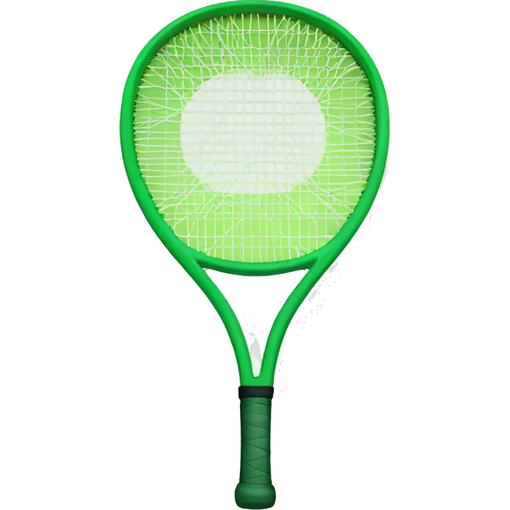 Green tennis racquet emoji