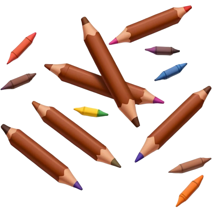 Brown crayons emoji
