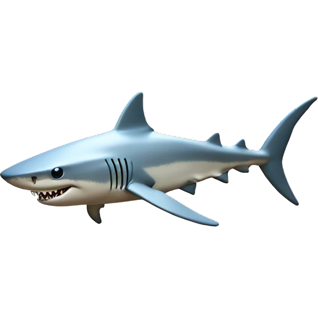 Shark robot in a desert emoji