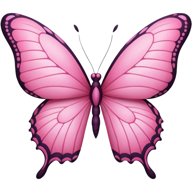 Pink butterfly emoji