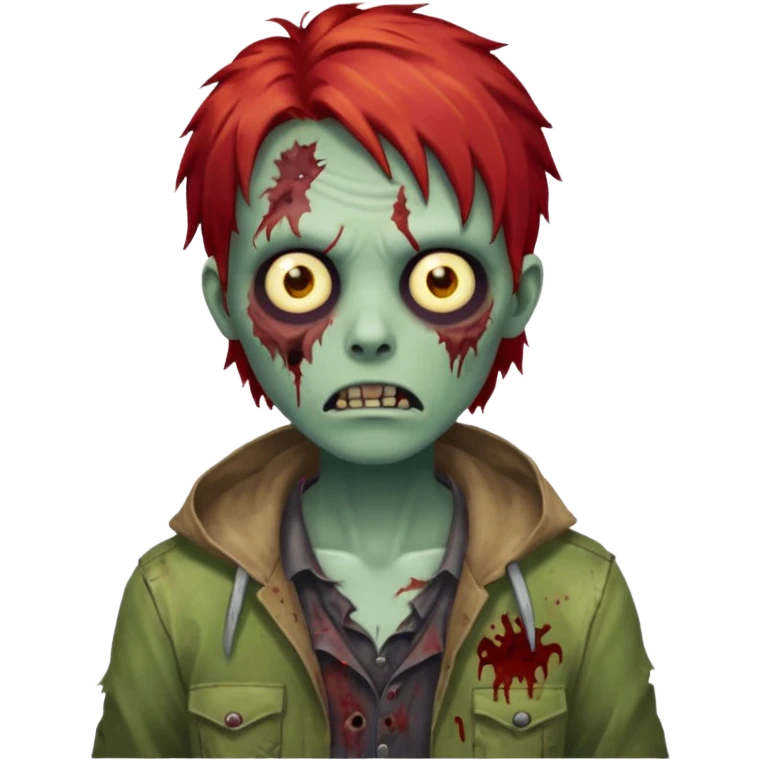 Zombie ponda red hair  emoji