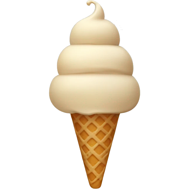 Beige astethic ice cream emoji