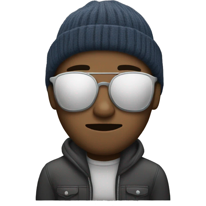 A sleeping hipster wearing a Beanie  emoji