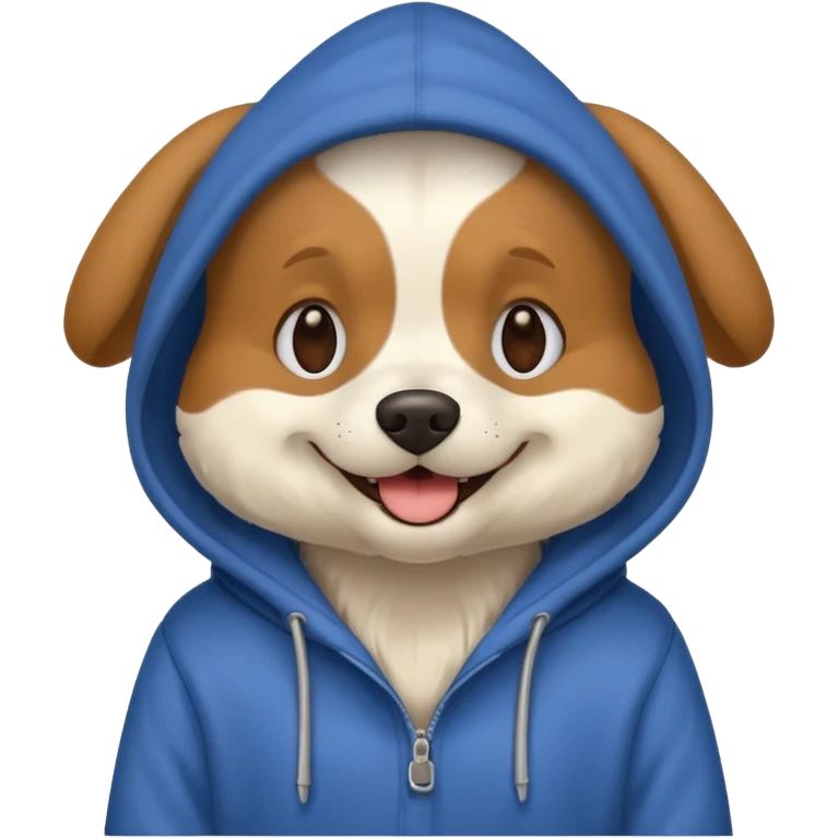 dog wearing a hoodie  emoji