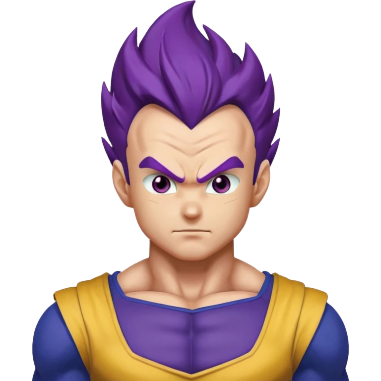 Vegeta ultra ego with purple hair emoji