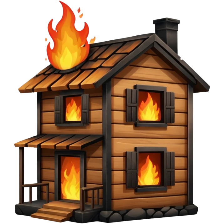 poor house on fire emoji