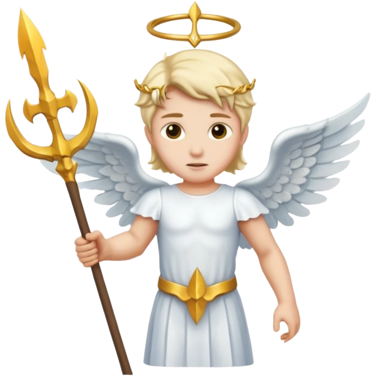 Ангел ломает трезубец emoji