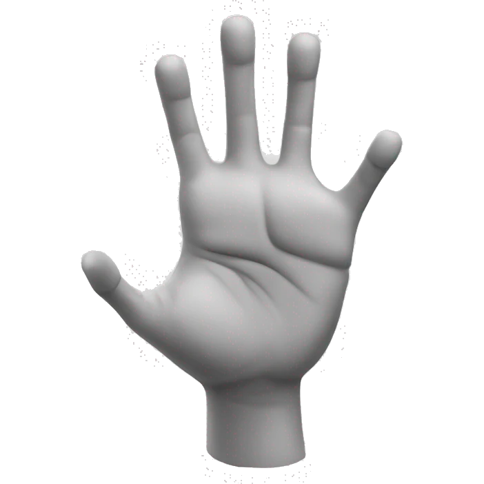 3d Cartoon hand finger touching emoji