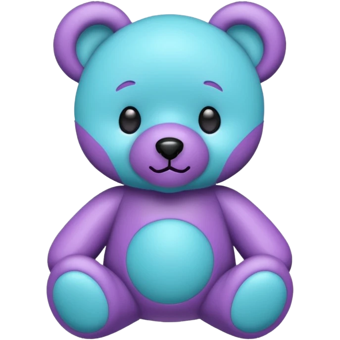 glitter purple and cian bear emoji