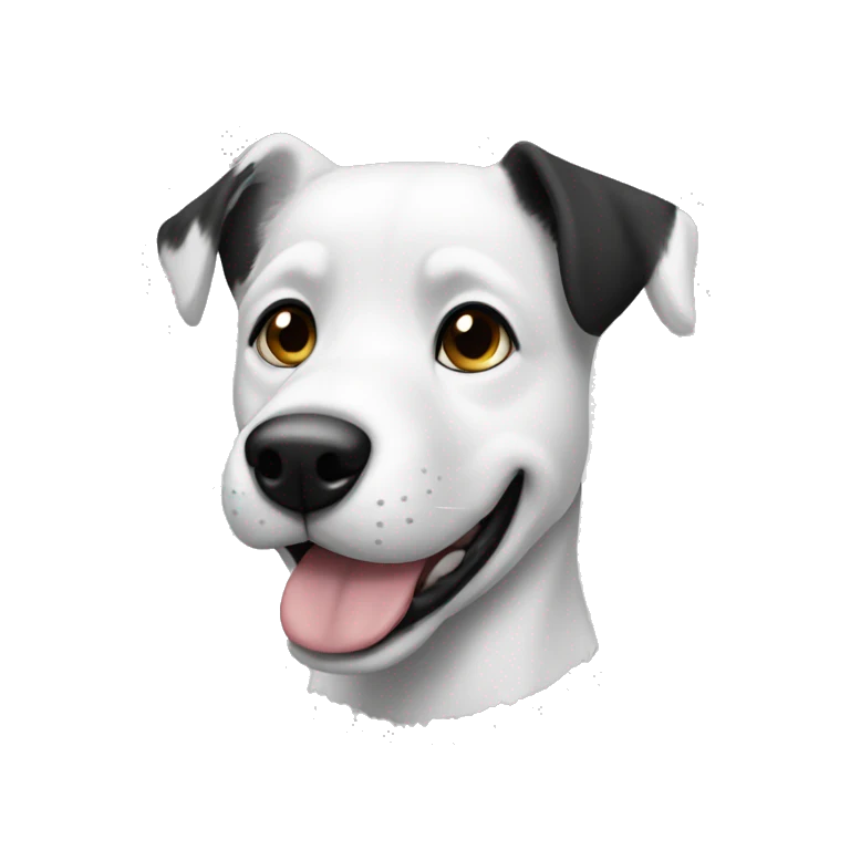 Perro blanco y negro emoji