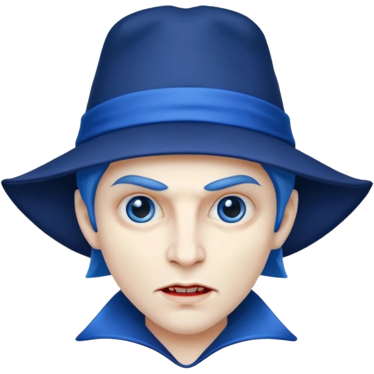 Vampire with blue hat,full body. emoji