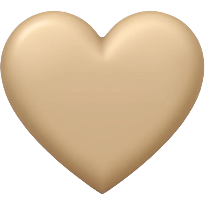 beige heart emoji