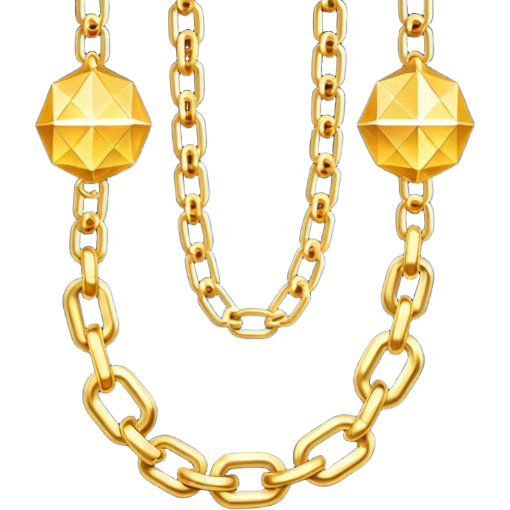 fantasy magic heavenly golden chains low poly emoji