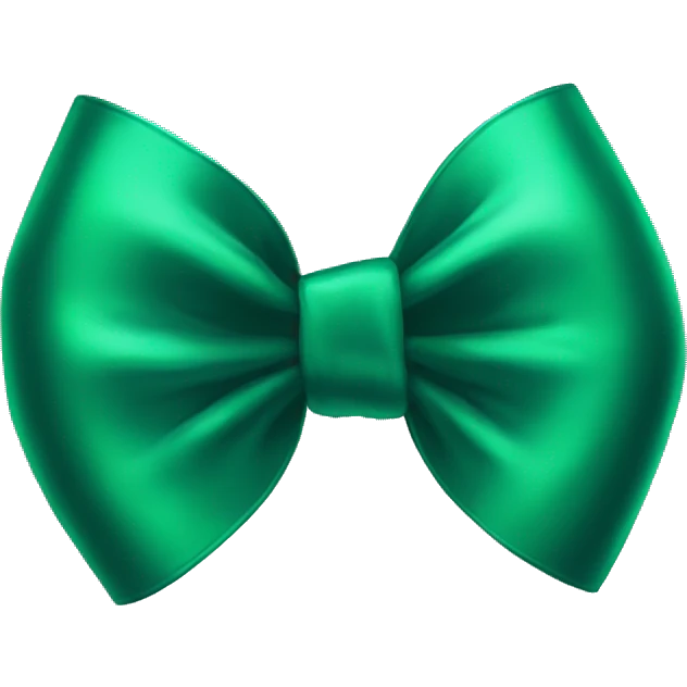 Emerald green bow  emoji