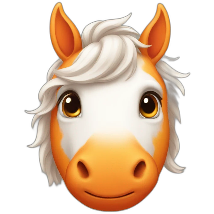 orange unicorn emoji