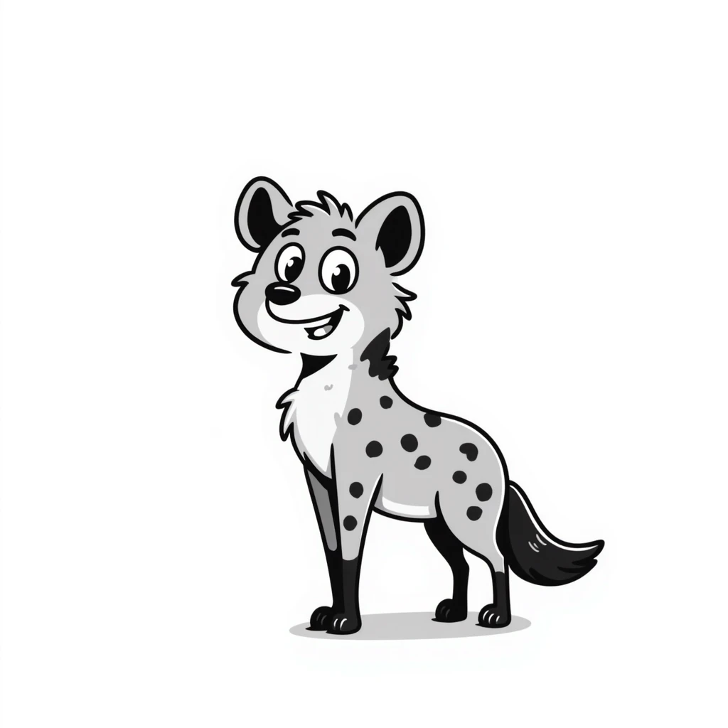 hyena hand drawn doodle emoji