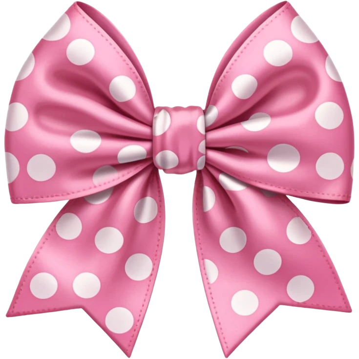 pink polka dot bow emoji