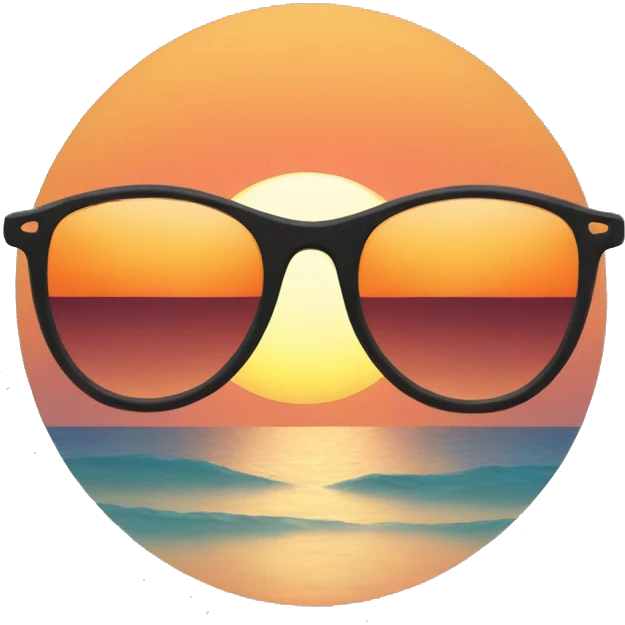 Sunset With sunglasses  emoji