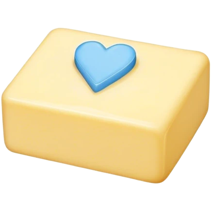 butter with blue heart emoji