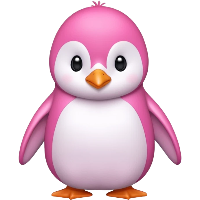 Pink penguin emoji