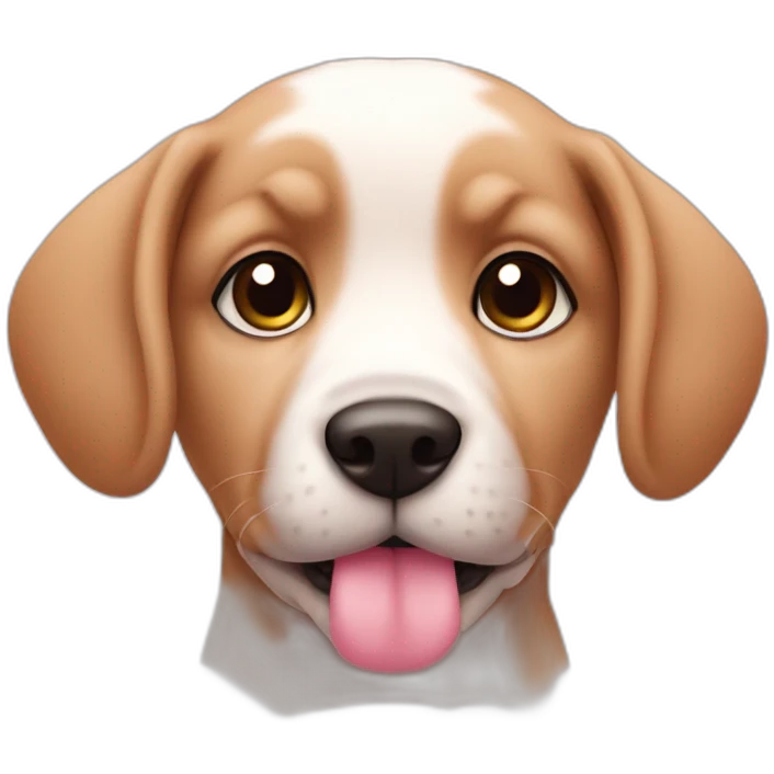 puppy face pink emoji