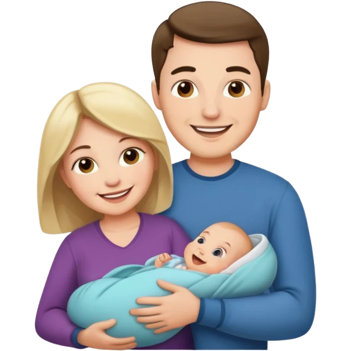 husband wife baby emoji