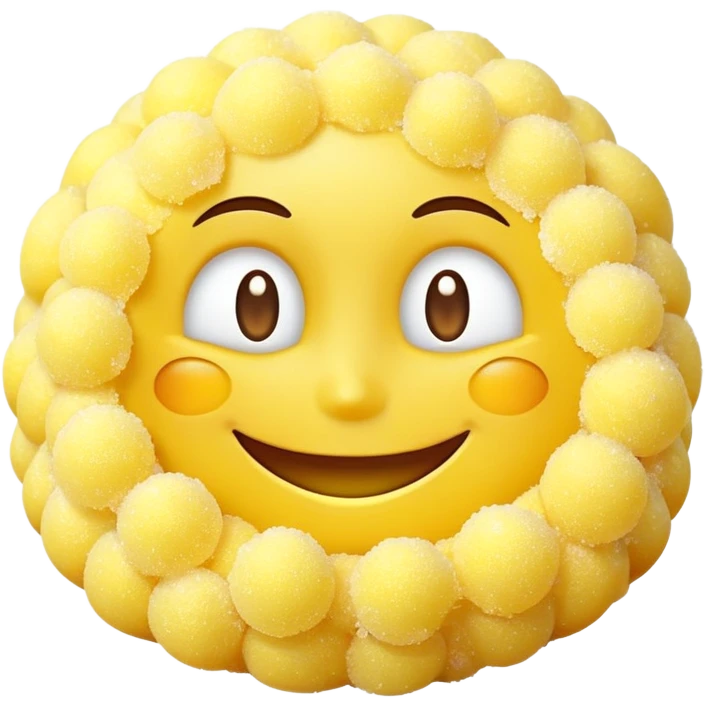 Happy face with a pile of salt emoji