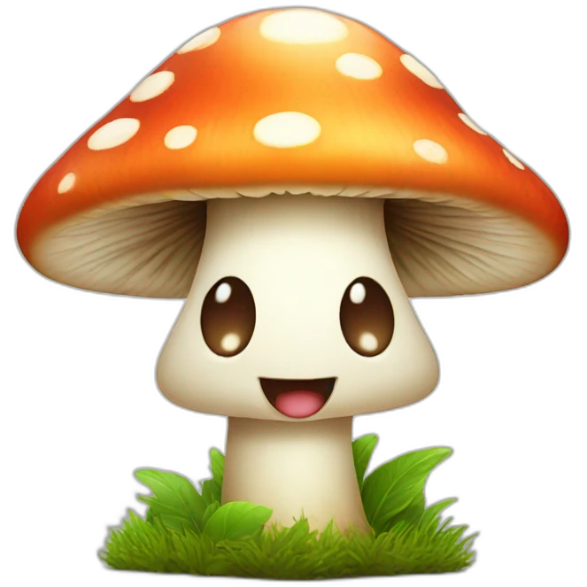 happy mushroom emoji