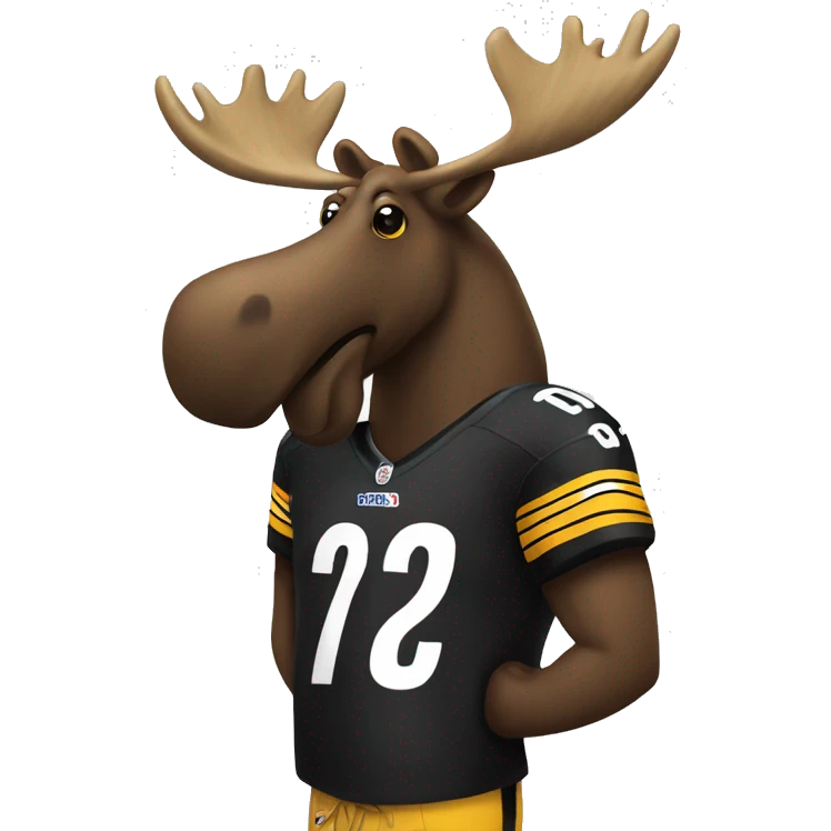 Moose in a Steelers jersey  emoji