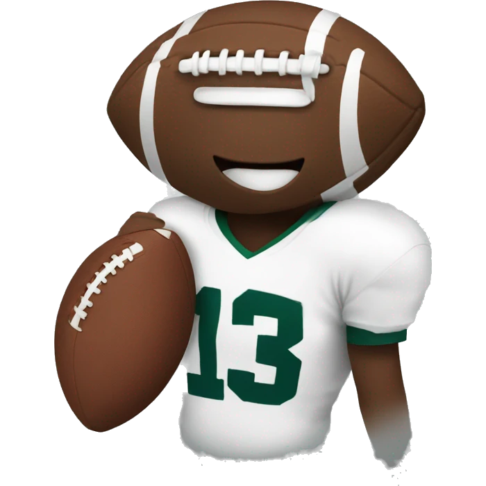 Football with heart emoji