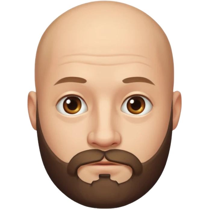 Bald man with beard emoji