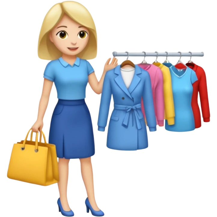 woman buying clothes emoji