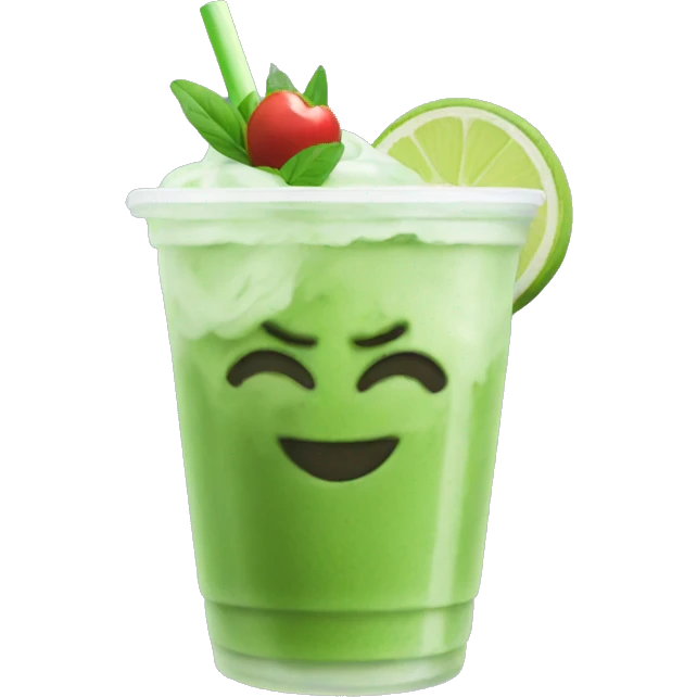 iced matcha, no whipped cream or straw emoji