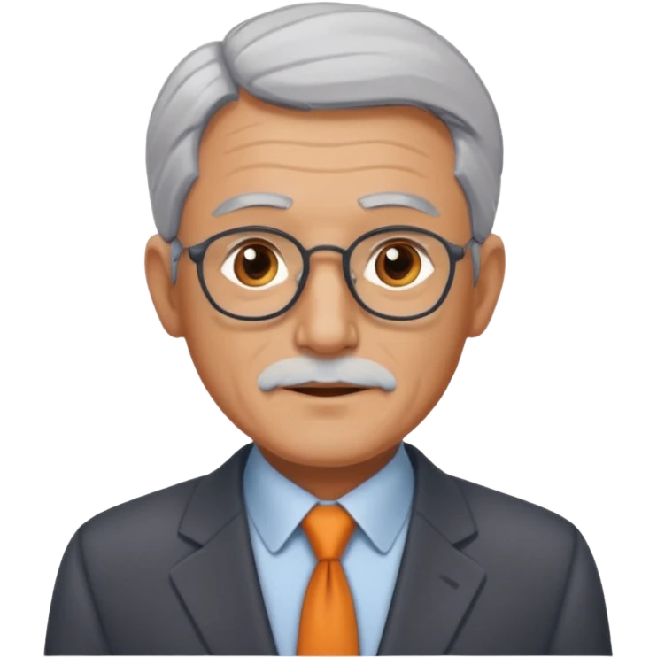 old man corporate, ux designer around 50 years emoji